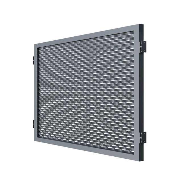 Aluminum fence panel 2000x1200mm expanded metal anthracite.