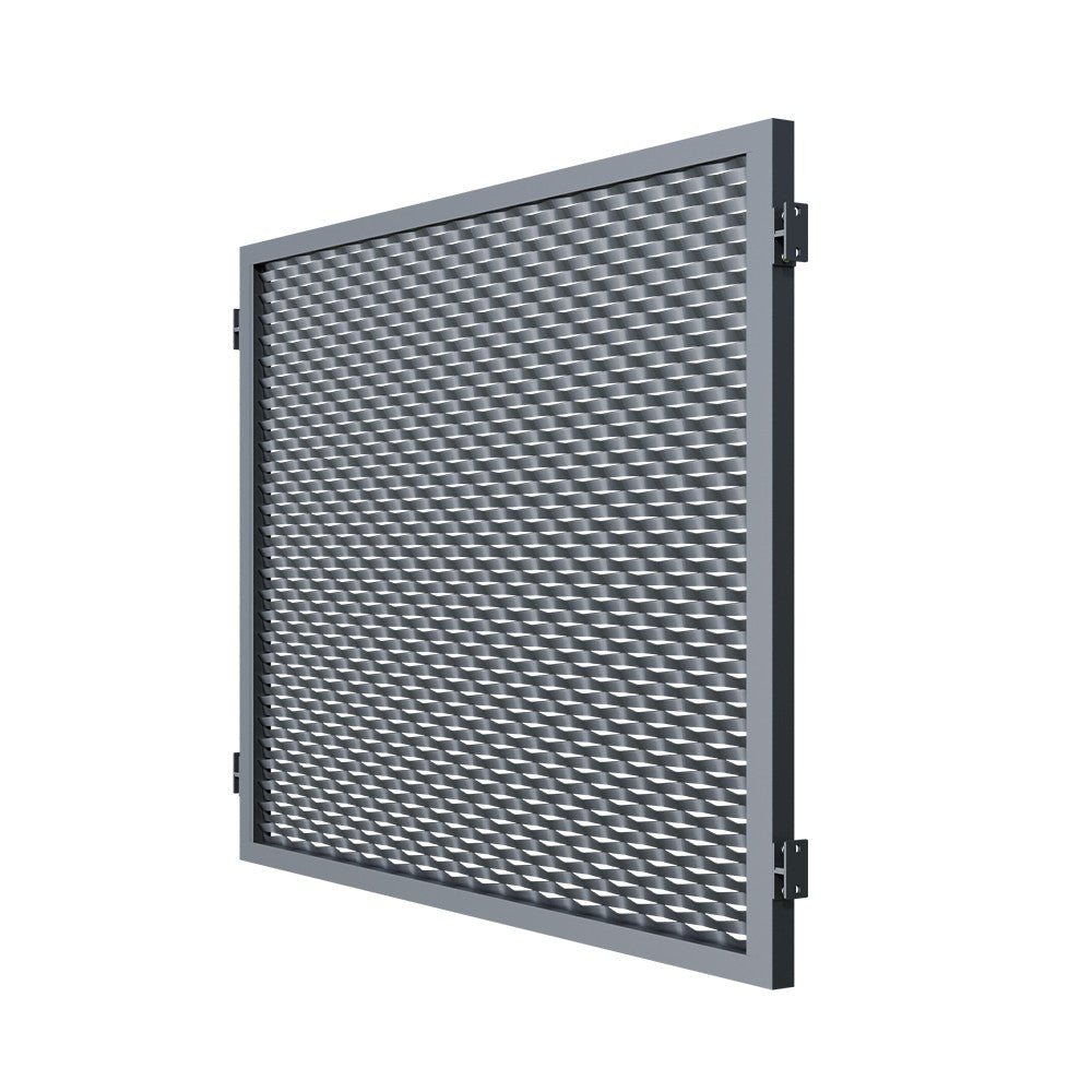Aluminum fence panel 2000x1500mm expanded metal anthracite.