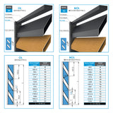 Click-lock dištančná krycia lišta profilu 70x70 a U-adaptéra, 41x9-36mm-Antracit, šikmá s medzerou 5 mm-SET