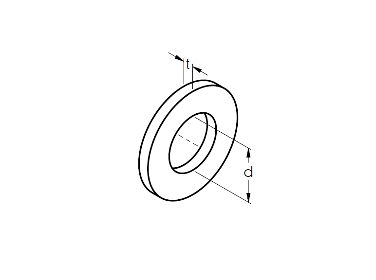 Plain washer, stainless steel, M5