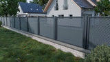 Aluminum fence panel 2000x1500mm expanded metal anthracite.