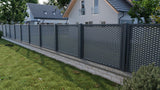Aluminum fence panel 2000x1200mm expanded metal anthracite.