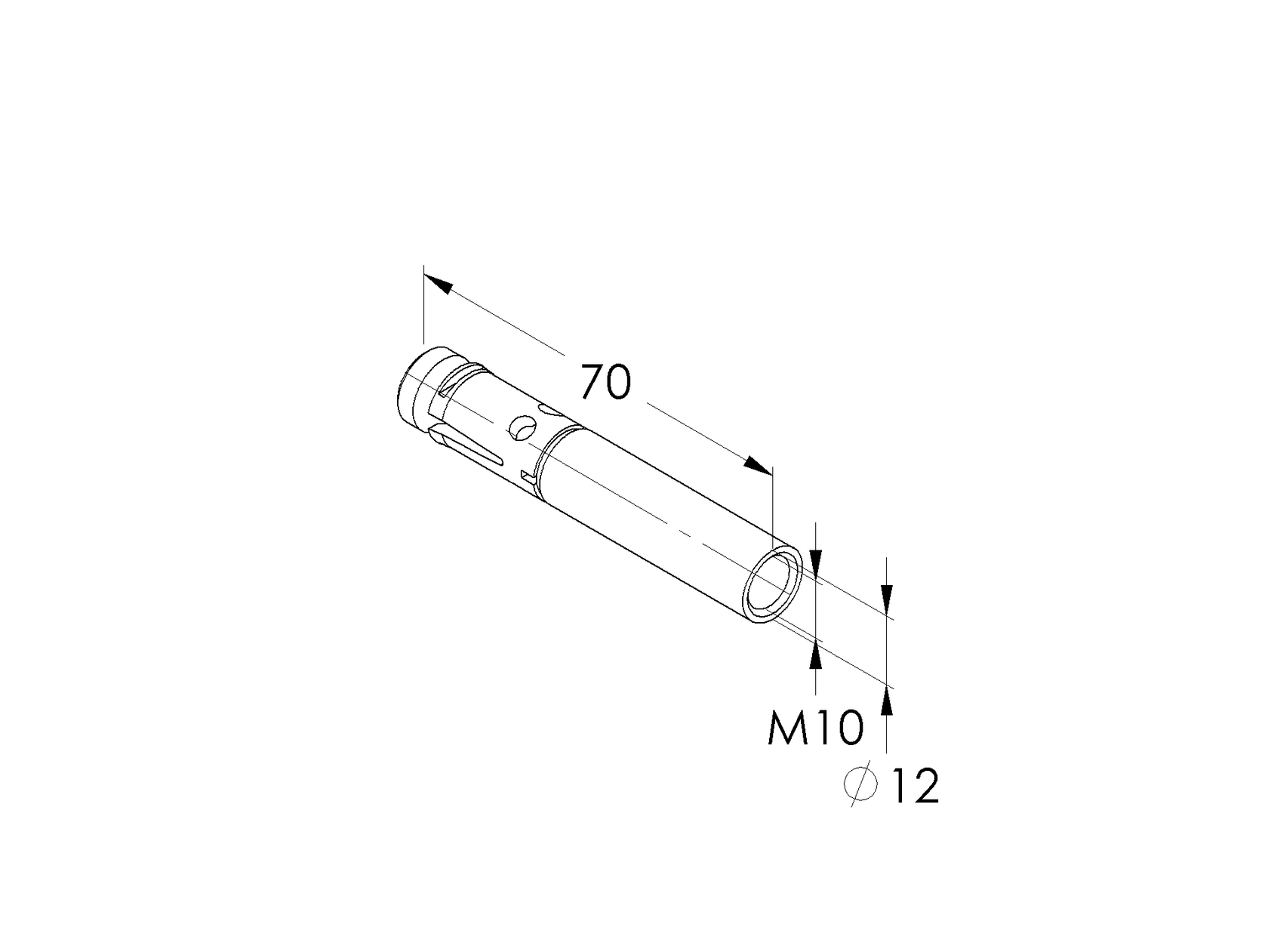 Female thread fixing bolt anchor FAZ-IG M10