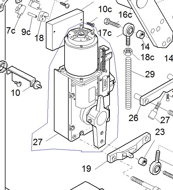 Motor s prevodovkou pre G6000 - komplet