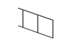 Aluminium-Rollschiebetorrahmen 6x2,045 m, Anthrazit R7016 - SET