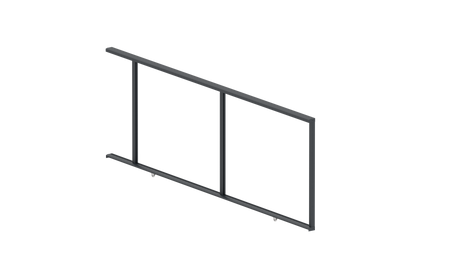 Aluminium-Rollschiebetorrahmen 6x2,045 m, Anthrazit R7016 - SET