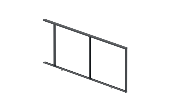 Aluminium-Rollschiebetorrahmen 6x2,045 m, Anthrazit R7016 - SET