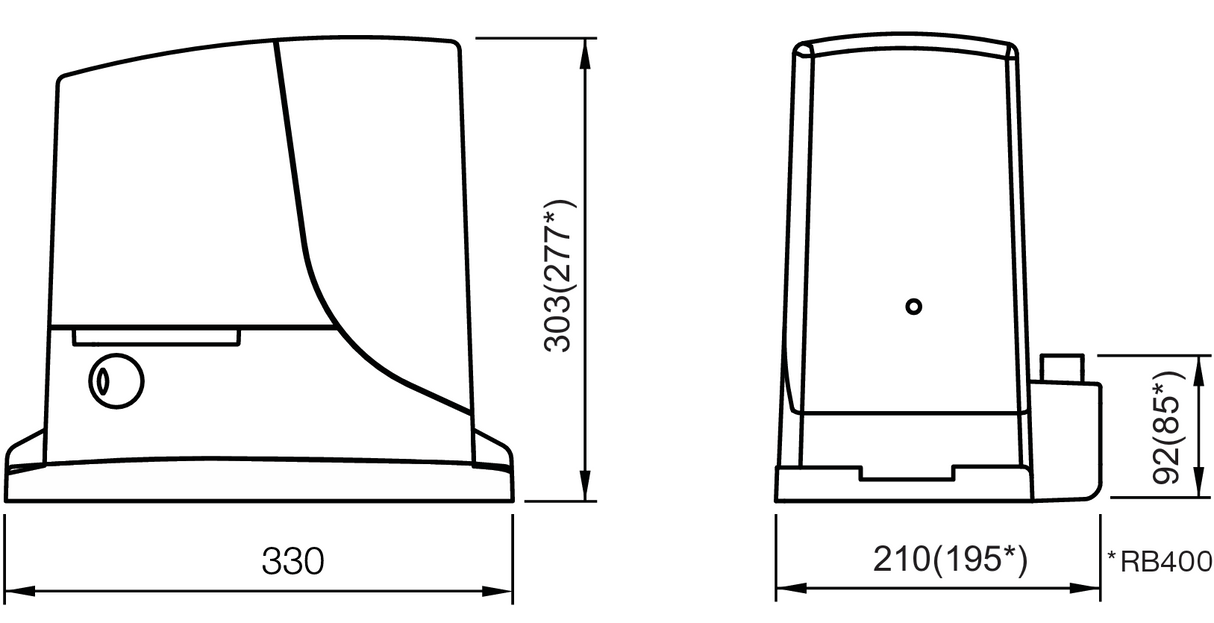 Drive NICE for sliding gates kit, max 600kg