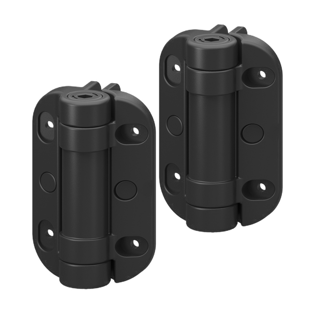 Hinge for heavy gates, with adjustable spring