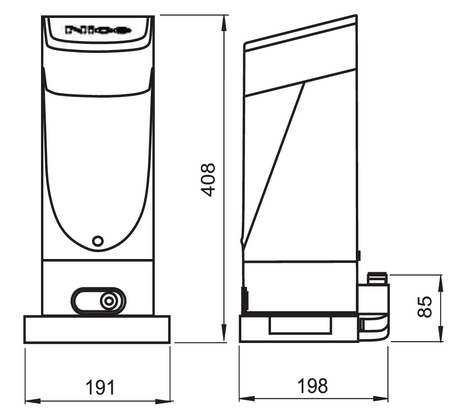 Set of propulsion for sliding gate set, max 400kg