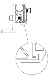 Splice kit w. lower edge for R52 mounting rail