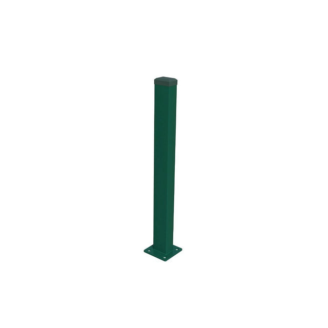 Poteau 60x40mm avec base ZnPVC 1200mm vert