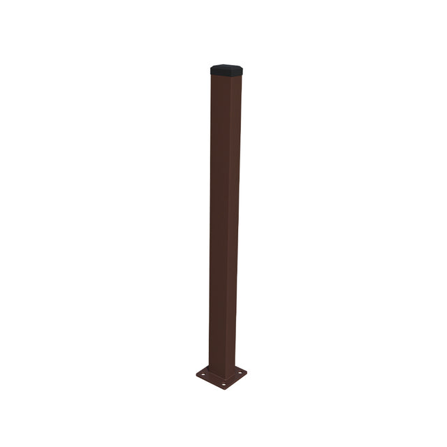 Stĺpik 60x40mm s pätkou ZnPVC 1800mm hnedá