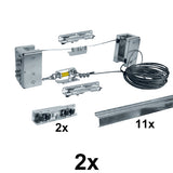 Telescopic system for sliding gates, max 15m
