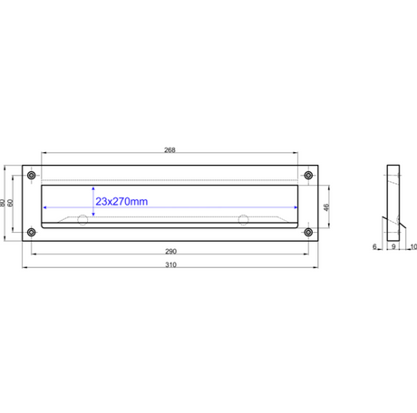 Mailbox, Zn, 370x370x100mm