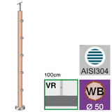 Beech pole (BEECH) D50/5x12mm, H1000