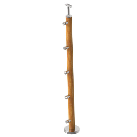 Oak pole D50, 5xd12mm, h=100cm, VK - stairs
