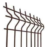 Panneau de clôture soudé 3D ZnPVC 2500x1730x4mm marron