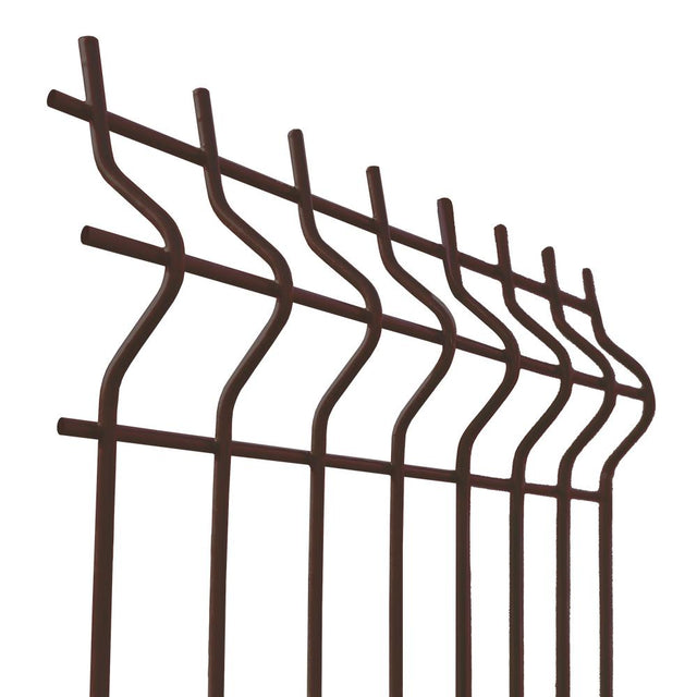 Welded fence panel 3D ZnPVC 2500x1230x4mm brown