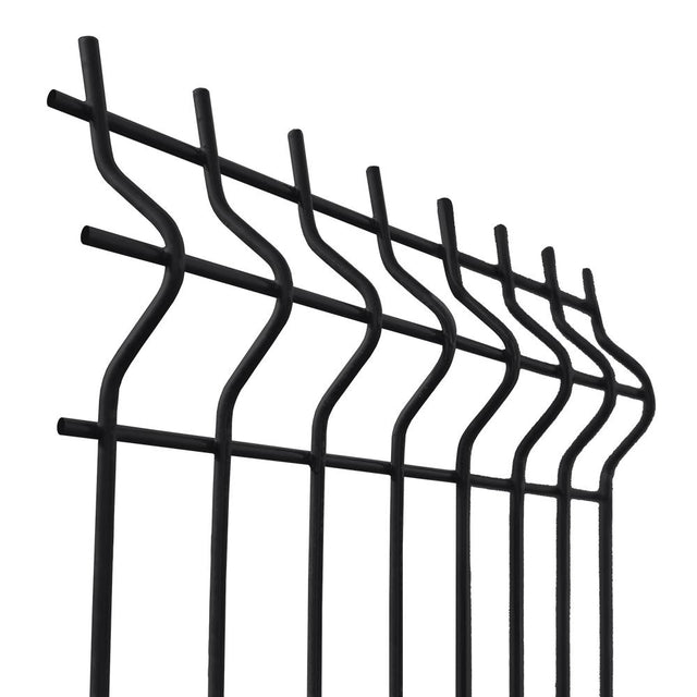 Welded fence panel 3D ZnPVC 2500x1230x4mm black