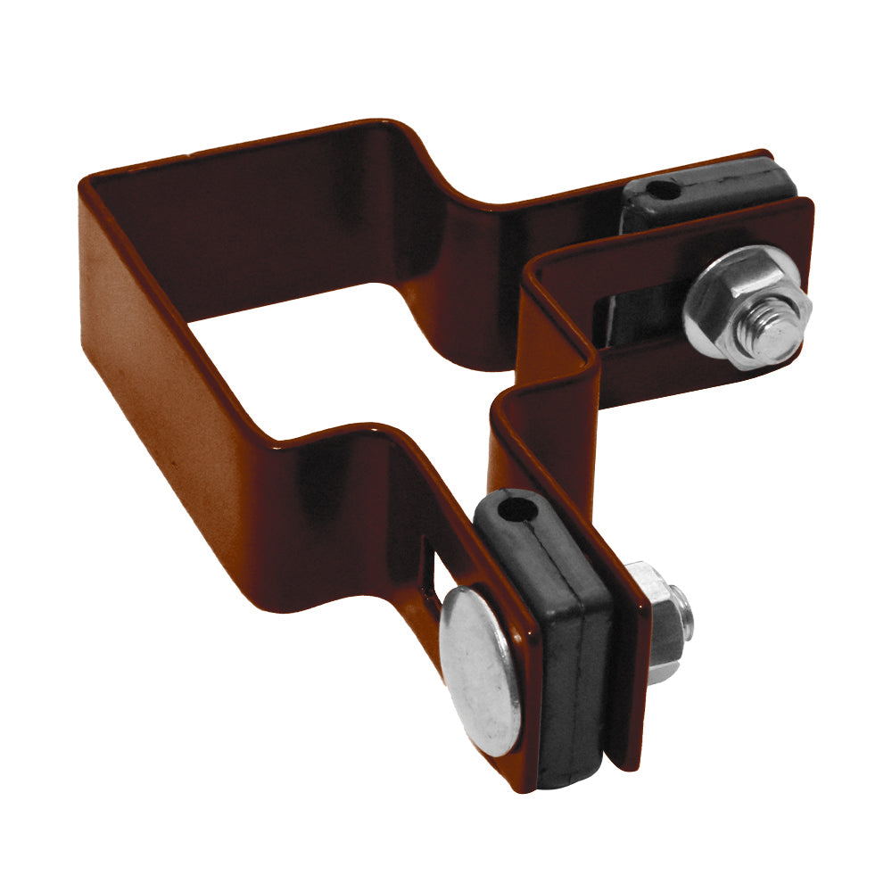 Corner bracket for ZnPVC post 60x40mm brown