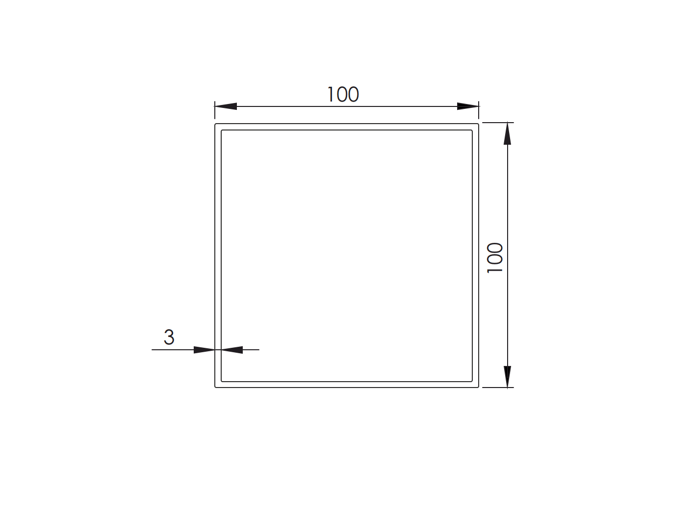 Profil pozinkovaný  JP 100 x 100 x 3 mm - 6000