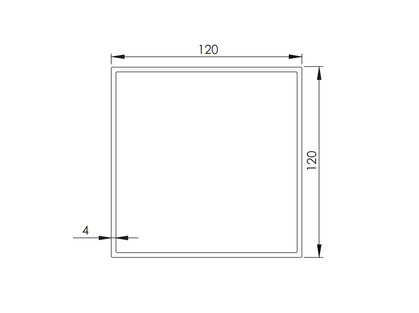 Profil pozinkovaný JP 120 x 120 x 4 mm - 6000