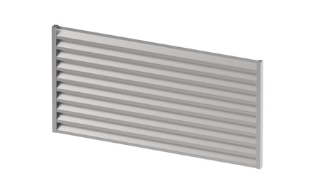 Galvanized steel fence 1x2m with galvanized steel louver infill 40.5x105, Natural