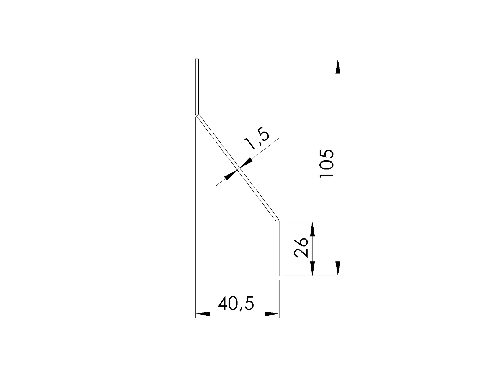 Galvanized fence louver 40.5x105-2000mm