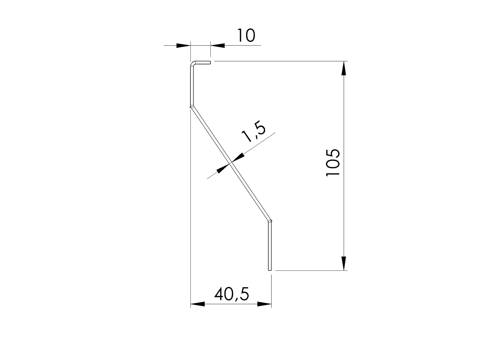 Galvanized fence louver 40.5x105-4000mm