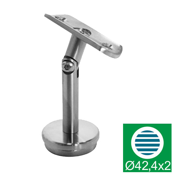 Handrail bracket AISI304, D42,4x2/d42,4x2mm