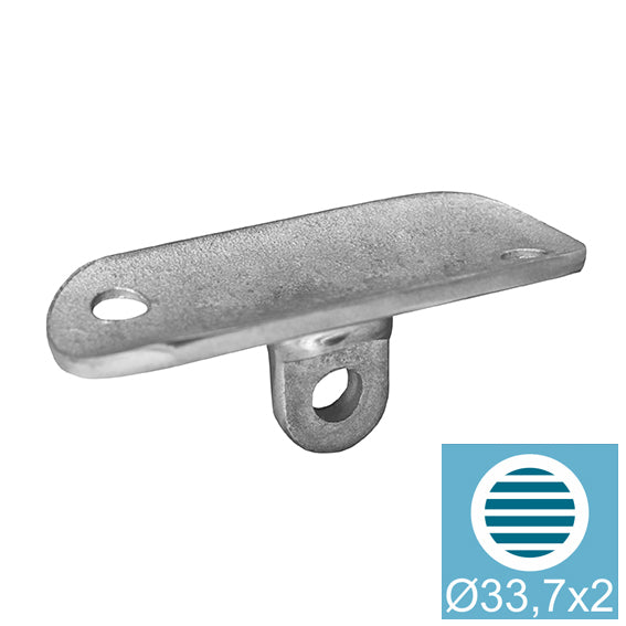 Handrail saddle for inox railing AISI304, D33,7x2/