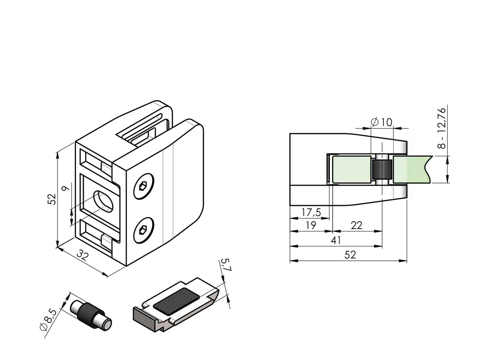 Glass clamp