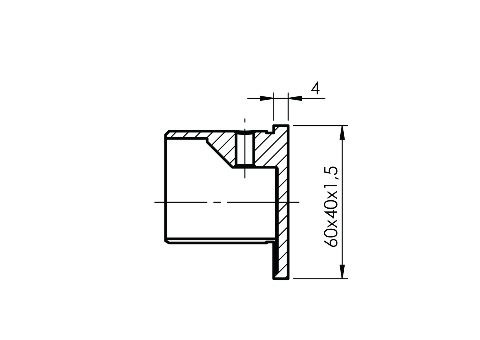Glass clamp - end cap