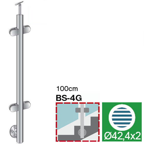 Stainless steel pole, stairs