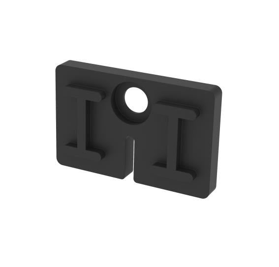 Rubber inlay for glass clamp