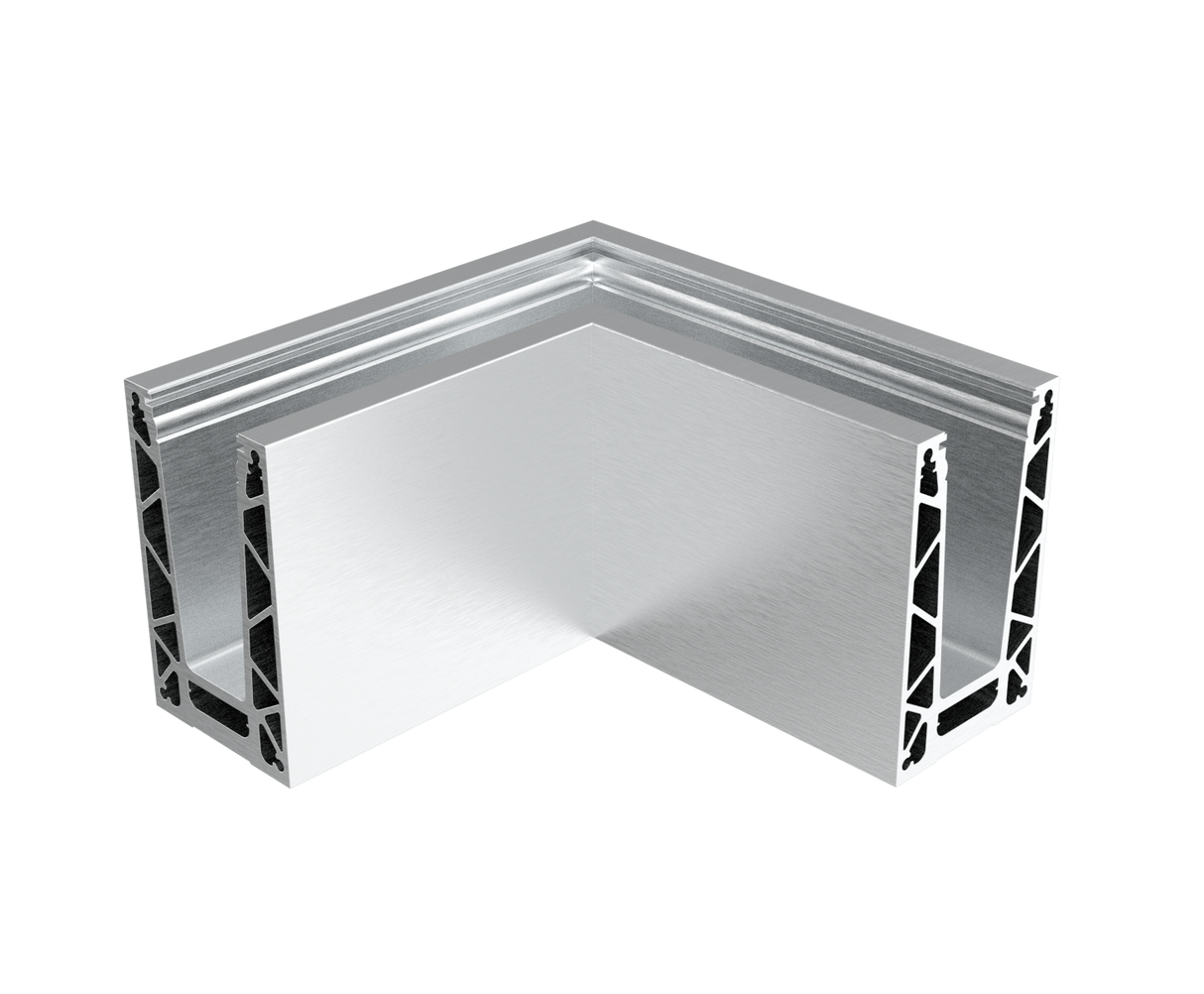 AL. profile, top mount  90° IN corner AL/ELOX/Sati
