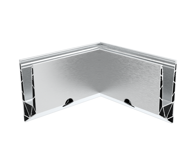 AL profile,  side mount- 90°conector