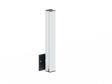 Kit poteau aluminium 56×60 - 0,5m, fixation latérale - platine, avec caches, intermédiaire - Naturel