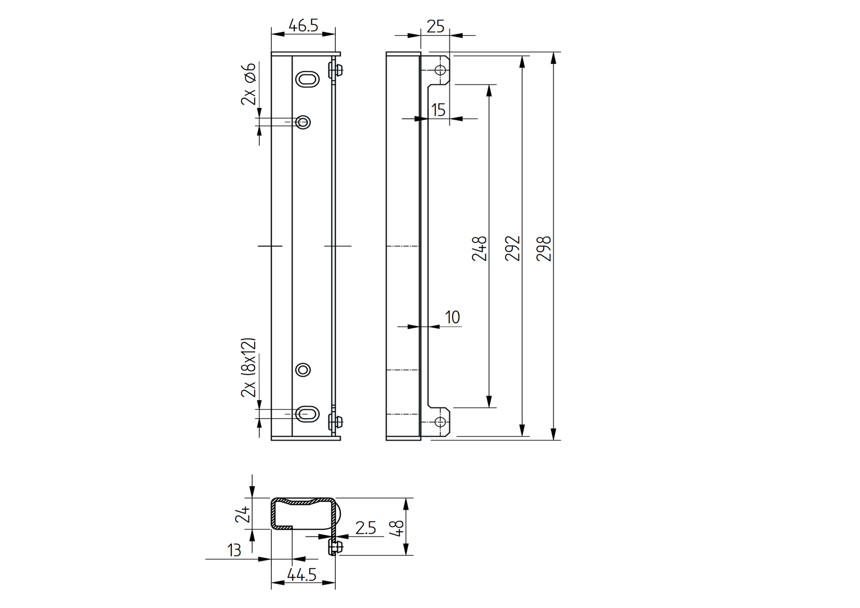 Universal gate stopper 40x30