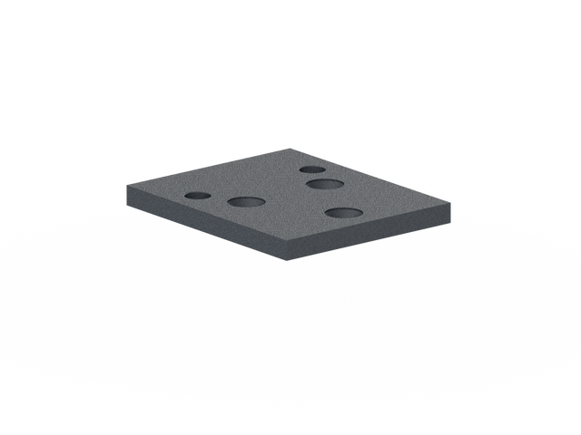 Aluminium-Ankerplatte für Pfosten 56x 60 - Anthrazit RAL 7016
