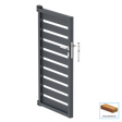 Single-wing aluminium gate 1,025x1,50m with 20x100 R7016 filling - set