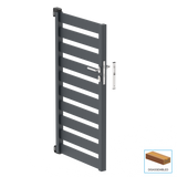 Single-wing aluminium gate 1,025x1,50m with 20x100 R7016 filling - set