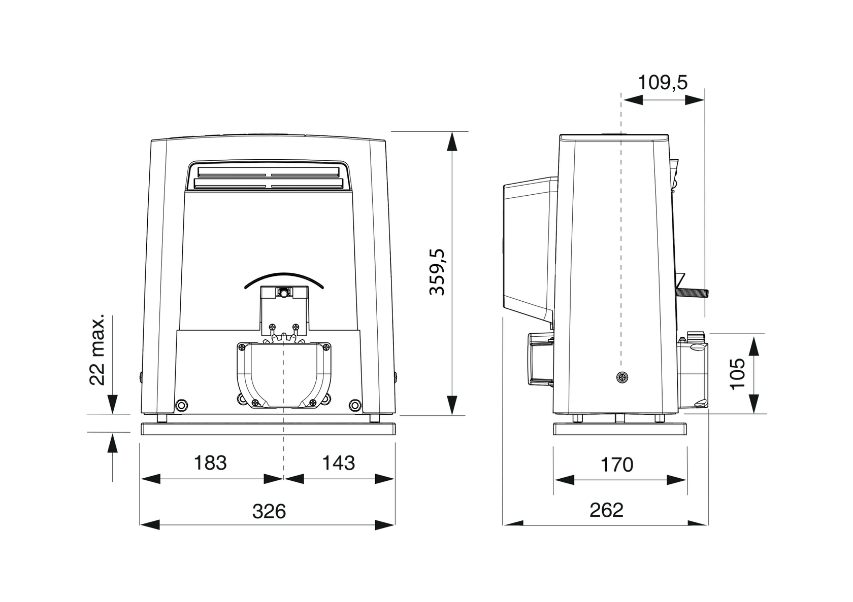 CAME automation without electronics 2200kg - 400V