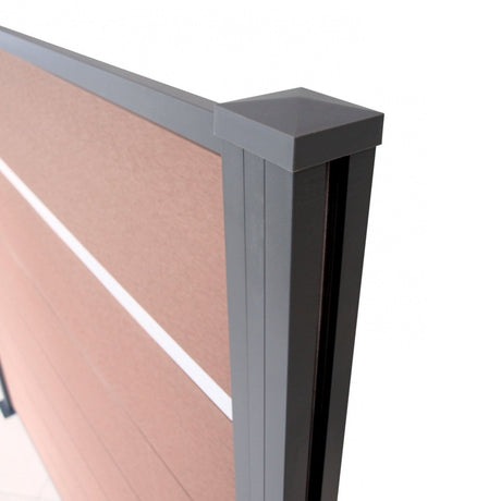 Aluminum top rail, 1820mm anthracite for WPC fence boards