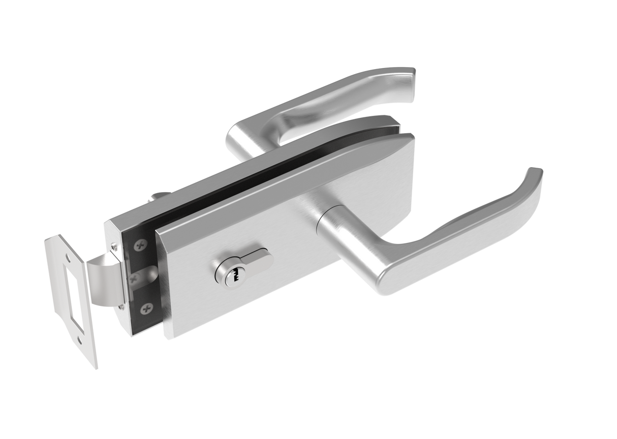 Lock for glass door inox, glass t 8,10,12mm