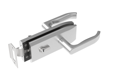 Lock for glass door inox, glass t 8,10,12mm