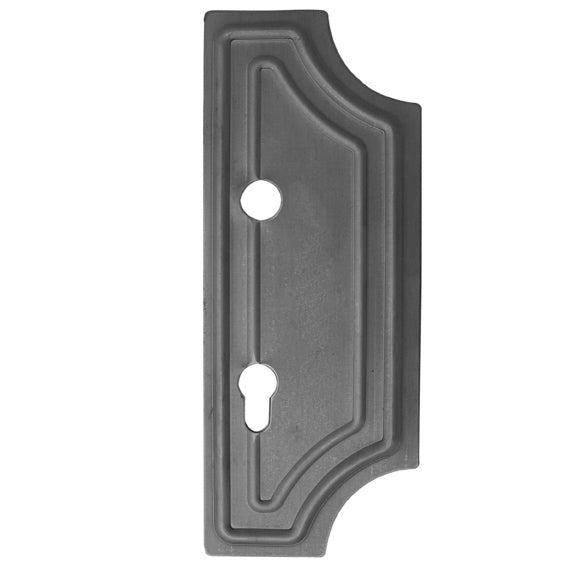 Decorated gate plate,right 285x112,t2,5 d20mm,90mm