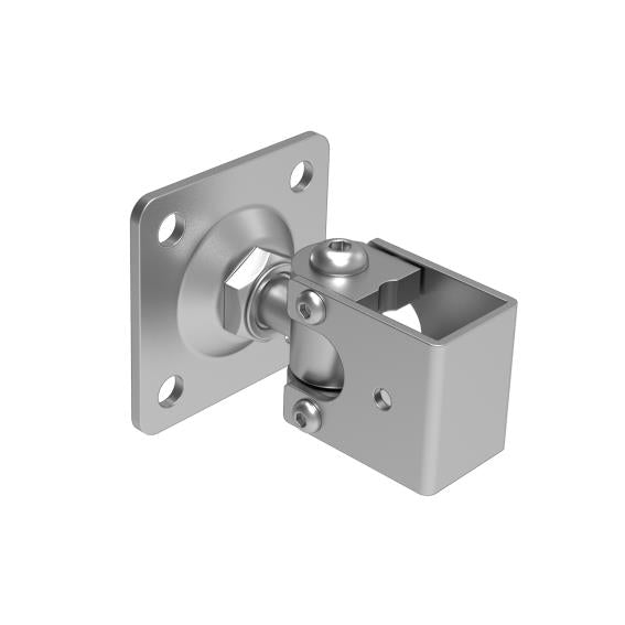 Adjustable hinge with anchoring flange Zn, M20, 10
