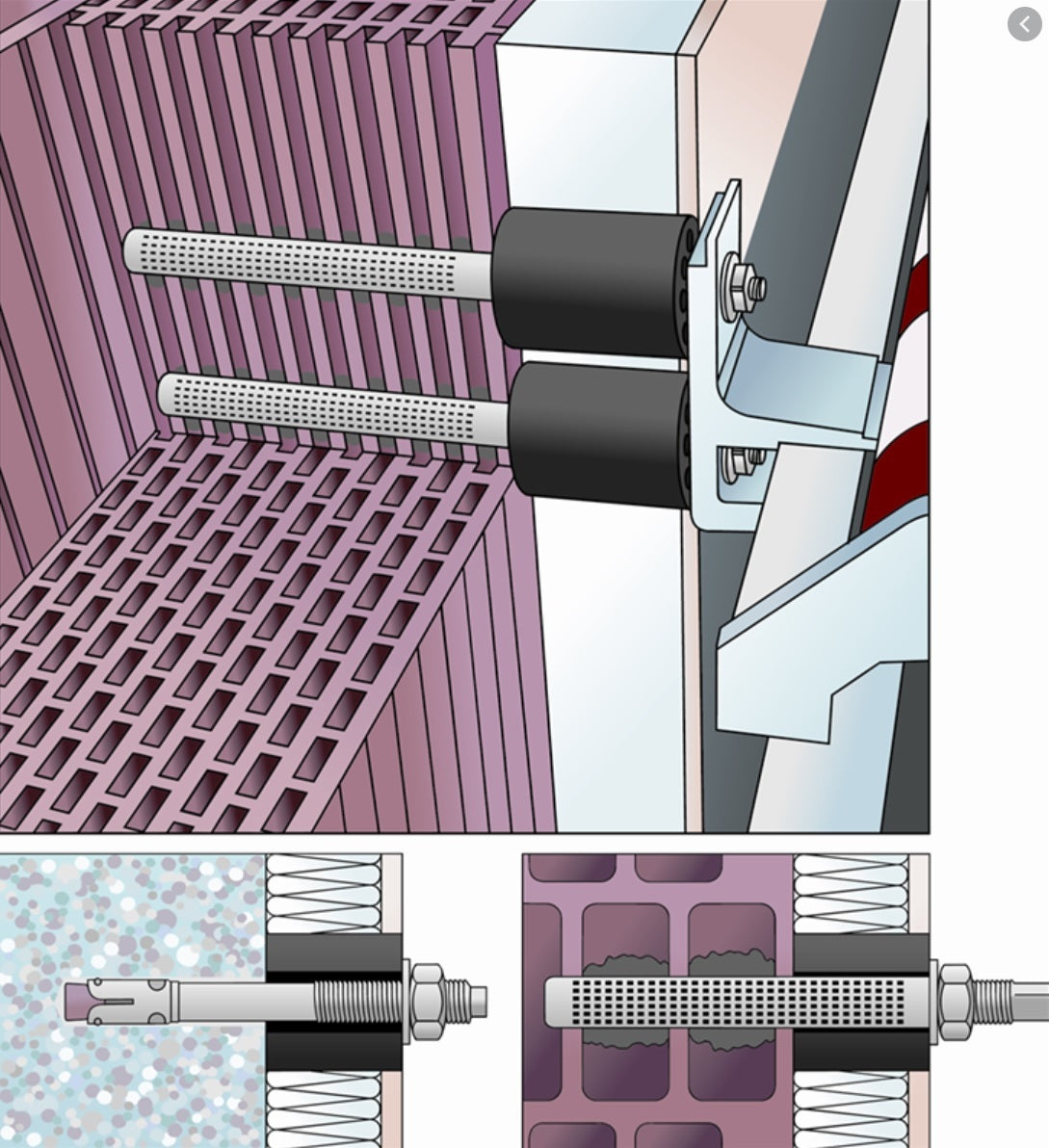 Spacer mounting sleeve, PVC, L100mm